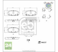 Kit Pastiglie freno Febi Posteriore per JEEP COMPASS