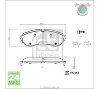 Kit Pastiglie freno Febi Posteriore per MAN TGE VW CRAFTER GRAND