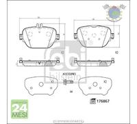 Kit Pastiglie freno Febi Posteriore per MERCEDES CLASSE E AMG53 AMG43 AMG 450 4