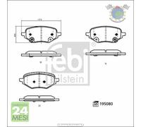 Kit Pastiglie freno Febi Posteriore per MG HS