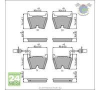 Kit pastiglie freno Ferodo Anteriore per AUDI R8 A6 A5 A4 LAMBORGHINI MURCIELAG