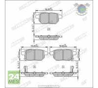 Kit pastiglie freno Ferodo Posteriore per LEXUS CT TOYOTA PRIUS