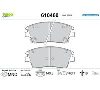 Kit Pastiglie Freno Freni a Disco Frontale Meccanico VALEO per Ioniq (Ar)