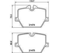 Kit Pastiglie Freno Freni a Disco HELLA Pagid per BMW