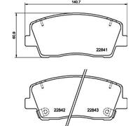 Kit Pastiglie Freno Freni a Disco HELLA Pagid per Kia Stinger