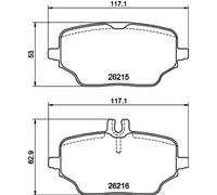 Kit Pastiglie Freno Freni a Disco HELLA Pagid per Mercedes Gle (V167)