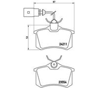 Kit Pastiglie Freno Freni a Disco Posteriore BREMBO per Audi A4 B5 Avant