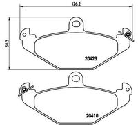 Kit Pastiglie Freno Freni a Disco Posteriore BREMBO per Dodge Viper Coupé