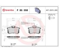 Kit Pastiglie Freno Freni a Disco Posteriore BREMBO per Ford Galaxy i,