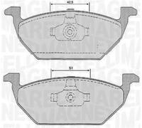 Kit pastiglie freno, Freno a disco 363916060134 MAGNETI MARELLI per AUDI VW SEAT