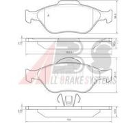 A.B.S. Kit pastiglie freno, Freno a disco compatibile con FORD MAZDA 37195
