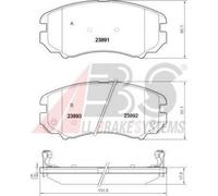 Originale A. B. S. Kit Pastiglie Freno Freni a Disco 37423 per Hyundai Kia