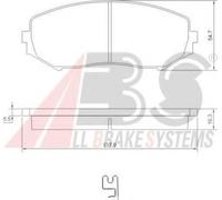 Kit pastiglie freno, Freno a disco 37531 A.B.S. per SUZUKI