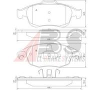 A.B.S. Kit pastiglie freno, Freno a disco per CITROËN PEUGEOT 37598