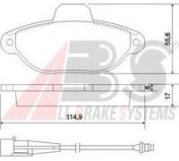 Kit pastiglie freno, Freno a disco 37896 A.B.S. per FIAT LANCIA