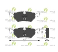 Kit Pastiglie Freno Freno A Disco 7 Seven Parts SVP16800 per Jaguar