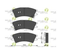 7 SEVEN PARTS Kit pastiglie freno a disco SVP19870 per Hyundai