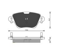Kit Pastiglie Freno Freno A Disco 7 Seven Parts SVP20870 per Ford Jaguar Renault