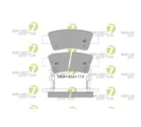 Kit Pastiglie Freno Freno A Disco 7 Seven Parts SVP24690 per Honda