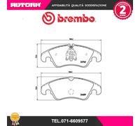 Set di pastiglie freno BREMBO P 85 098, anteriore