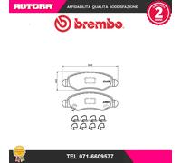 Kit pastiglie freno, Freno a disco anteriore (MARCA-BREMBO)..