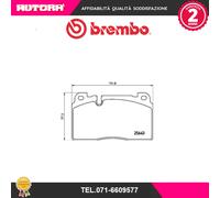 Kit pastiglie freno, Freno a disco anteriore (MARCA-BREMBO)..