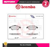 Kit pastiglie freno, Freno a disco anteriore (MARCA-BREMBO)..