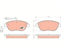 Kit pastiglie freno, Freno a disco Assale anteriore per ABARTH FIAT LANCIA 500 /