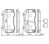 Kit pastiglie freno, Freno a disco Assale anteriore per ABARTH OPEL VAUXHALL 124