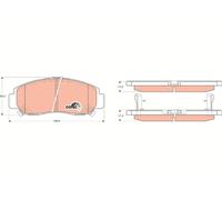 Kit pastiglie freno, Freno a disco Assale anteriore per ACURA HONDA HONDA (DONGF