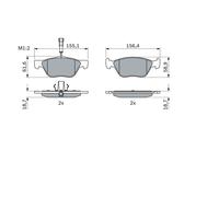 Kit pastiglie freno, Freno a disco Assale anteriore per ALFA ROMEO FIAT LANCIA 1