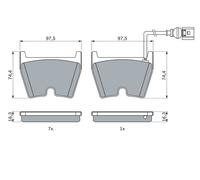 Kit pastiglie freno, Freno a disco Assale anteriore per AUDI A3 A4 A5 Q3 TT