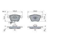 Kit pastiglie freno, Freno a disco Assale anteriore per AUDI AUDI (FAW) MITSUBIS