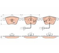 Kit pastiglie freno, Freno a disco Assale anteriore per AUDI AUDI (FAW) SEAT A4