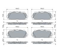 Kit pastiglie freno, Freno a disco Assale anteriore per AUDI BENTLEY VW A4 A5 A6