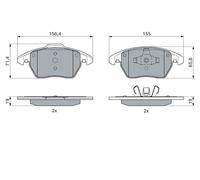 Kit pastiglie freno, Freno a disco Assale anteriore per AUDI CITROËN PEUGEOT SEA
