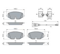 Kit pastiglie freno, Freno a disco Assale anteriore per AUDI CUPRA SEAT SKODA VW