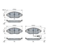 Kit pastiglie freno, Freno a disco Assale anteriore per AUDI SEAT SKODA VW A3 AR