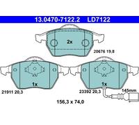 Kit pastiglie freno, Freno a disco Assale anteriore per AUDI SEAT SKODA VW A3 BO
