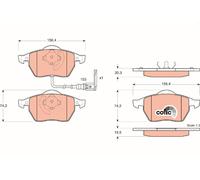 Kit pastiglie freno, Freno a disco Assale anteriore per AUDI SEAT SKODA VW A3 BO