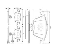 Kit pastiglie freno, Freno a disco Assale anteriore per AUDI SEAT SKODA VW A3 EO