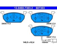 Kit pastiglie freno, Freno a disco Assale anteriore per AUDI SEAT SKODA VW A3 GO