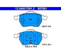 Kit pastiglie freno, Freno a disco Assale anteriore per AUDI SEAT SKODA VW A3 GO