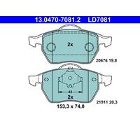 Kit pastiglie freno, Freno a disco Assale anteriore per AUDI SEAT SKODA VW A3 GO