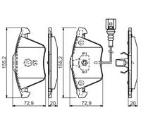 Kit pastiglie freno, Freno a disco Assale anteriore per AUDI SEAT VW A3 GOLF LEO