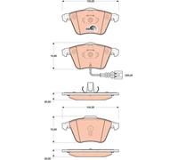 Kit pastiglie freno, Freno a disco Assale anteriore per AUDI SEAT VW A3 GOLF LEO