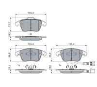 Kit pastiglie freno, Freno a disco Assale anteriore per AUDI SEAT VW ALHAMBRA PA