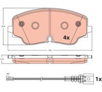 Kit pastiglie freno, Freno a disco Assale anteriore per AUDI VW A3 GOLF GOLF ALL