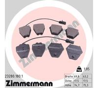 Kit pastiglie freno, Freno a disco Assale anteriore per AUDI VW A4 A6 ALLROAD PA