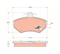 Kit pastiglie freno, Freno a disco Assale anteriore per AUDI VW A4 PASSAT